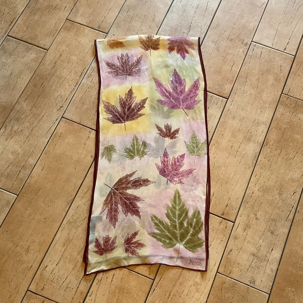 Diahann Carroll Vintage Silk Sheer Oblong Scarf - Picture 3 of 5